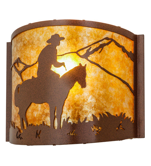 Meyda Tiffany Cowboy 81570 Wall Light - Rust