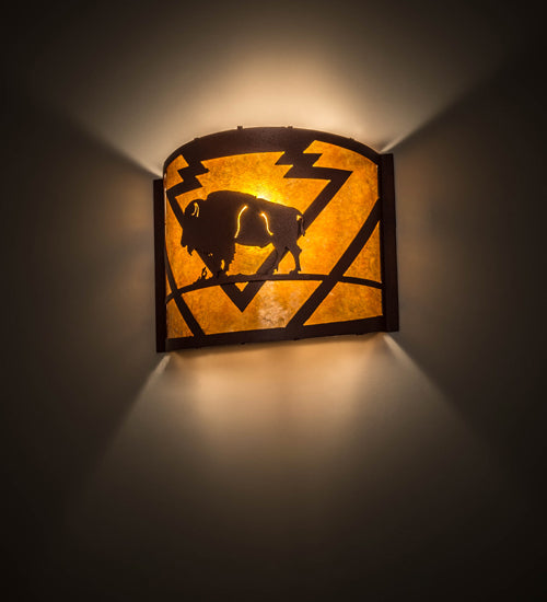 Meyda Tiffany Lone Buffalo 81571 Wall Light - Rust