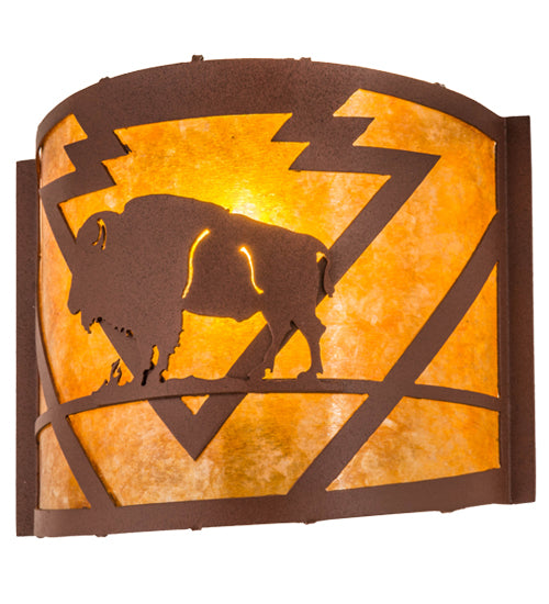 Meyda Tiffany Lone Buffalo 81571 Wall Light - Rust