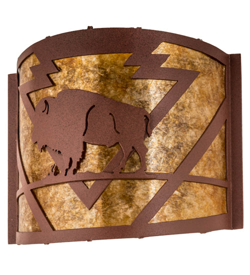 Meyda Tiffany Lone Buffalo 81571 Wall Light - Rust