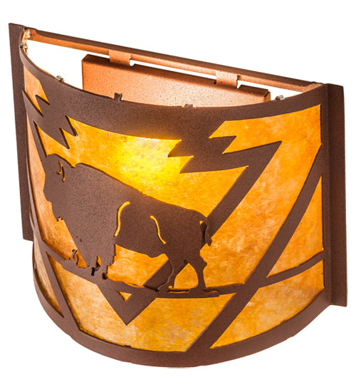 Meyda Tiffany Lone Buffalo 81571 Wall Light - Rust