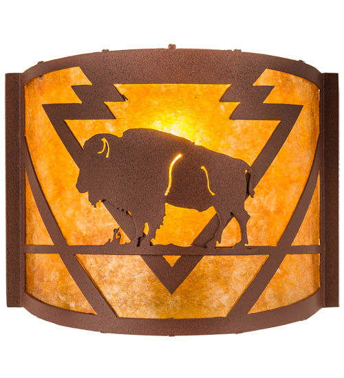 Meyda Tiffany Lone Buffalo 81571 Wall Light - Rust