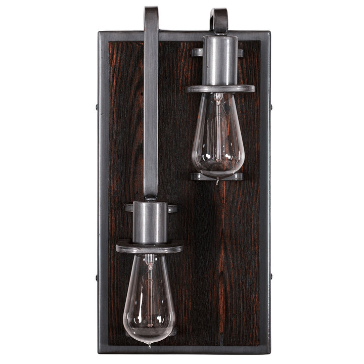 Varaluz Lofty 268W02LSL Wall Sconce Light - Steel
