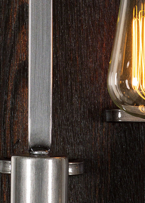 Varaluz Lofty 268W02LSL Wall Sconce Light - Steel