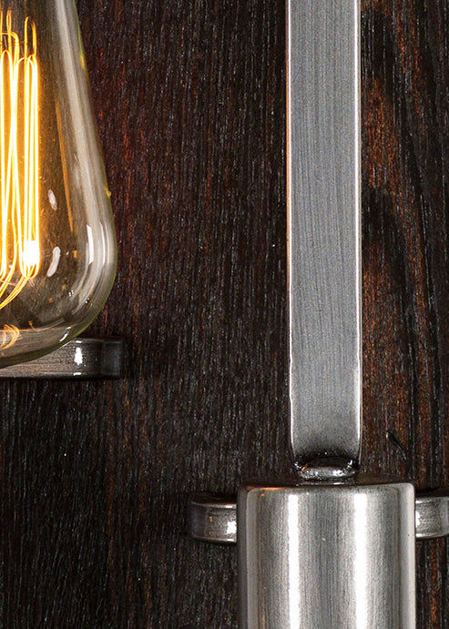 Varaluz Lofty 268W02RSL Wall Sconce Light - Steel