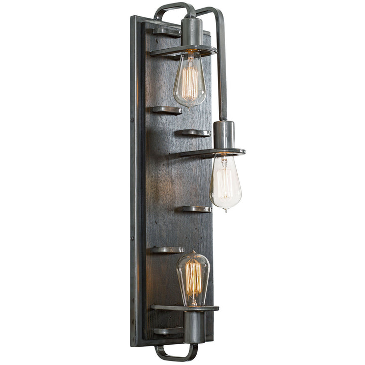 Varaluz Lofty 268W03SL Wall Sconce Light - Steel