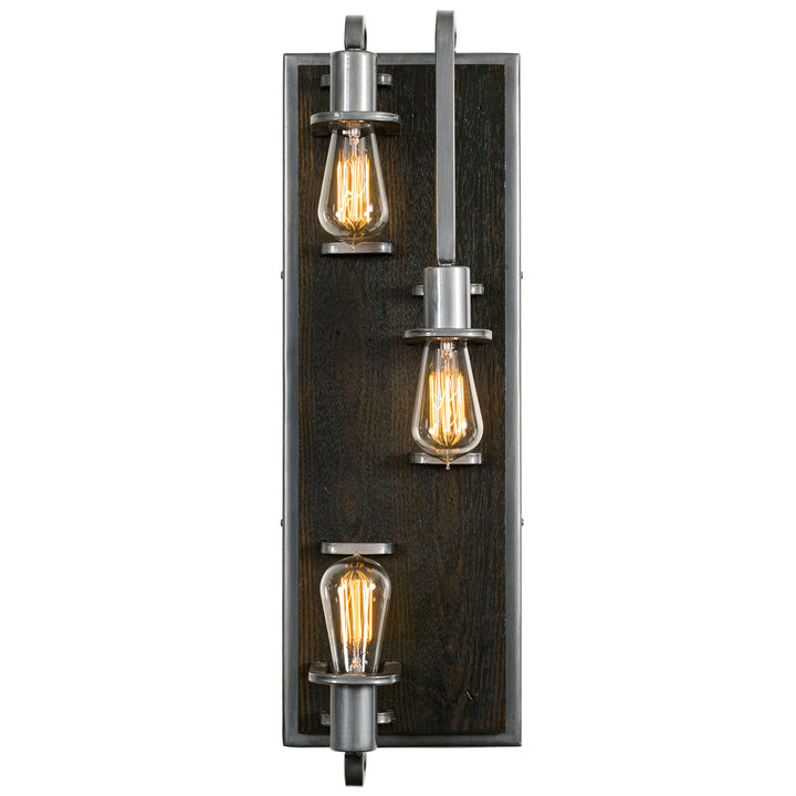 Varaluz Lofty 268W03SL Wall Sconce Light - Steel