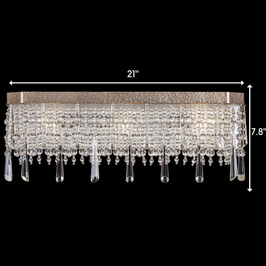 Varaluz Barcelona 270B03TR Bath Vanity Light 21 in. wide - Transcend Silver