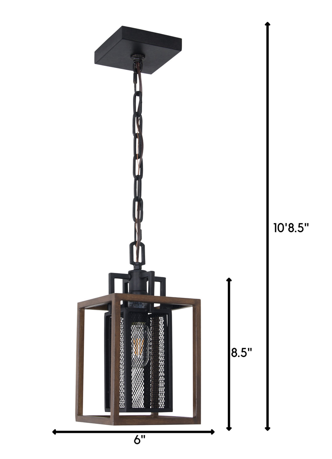 Varaluz Rio Lobo 285M01DOBL Pendant Light - Dark Oak/Black