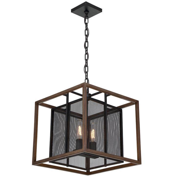 Varaluz Rio Lobo 285P02DOBL Pendant Light - Dark Oak/Black