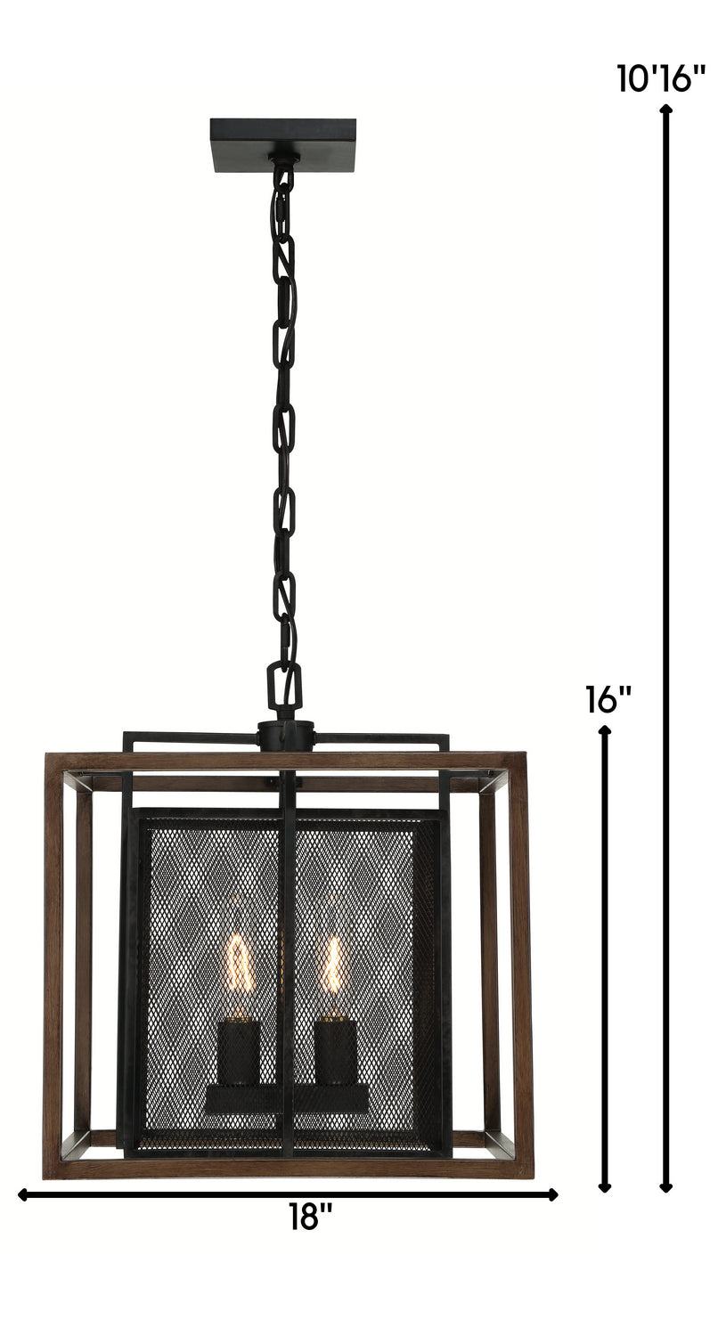 Varaluz Rio Lobo 285P02DOBL Pendant Light - Dark Oak/Black