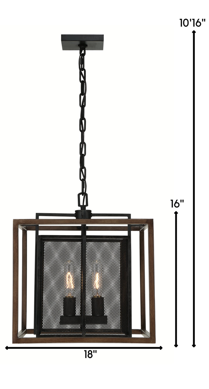 Varaluz Rio Lobo 285P02DOBL Pendant Light - Dark Oak/Black