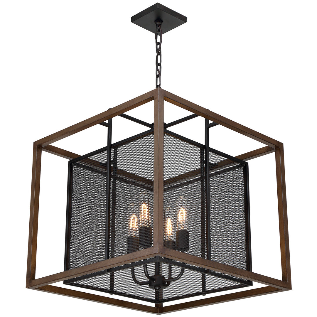Varaluz Rio Lobo 285P04DOBL Pendant Light - Dark Oak/Black