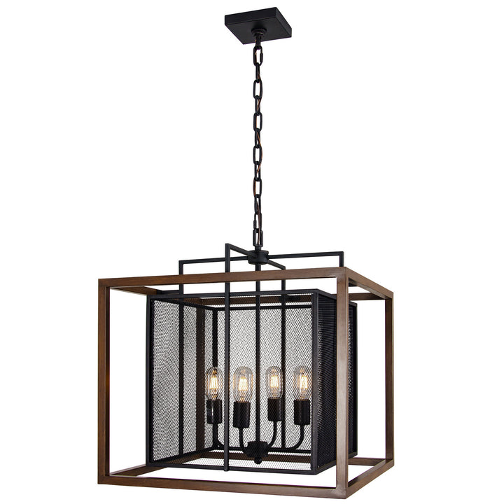 Varaluz Rio Lobo 285P04DOBL Pendant Light - Dark Oak/Black