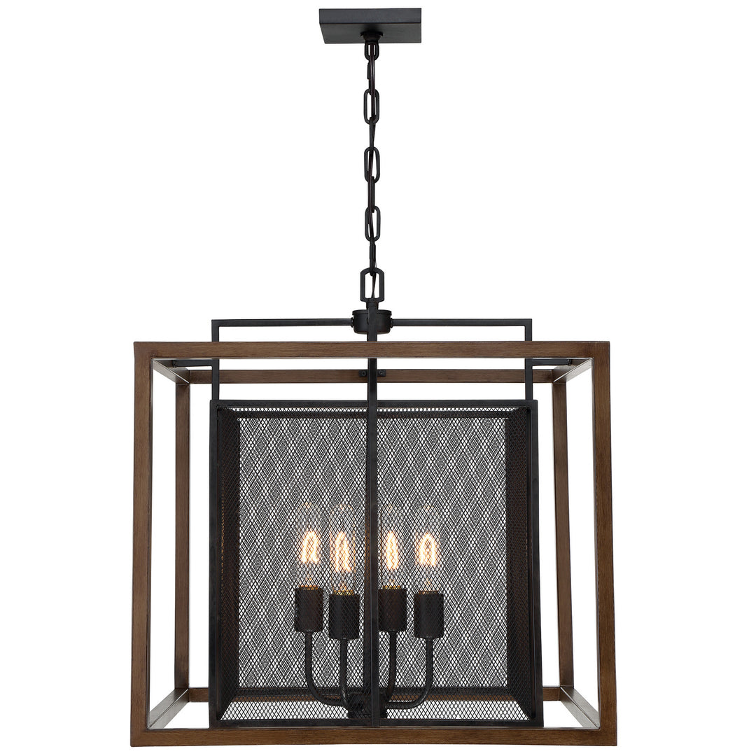 Varaluz Rio Lobo 285P04DOBL Pendant Light - Dark Oak/Black