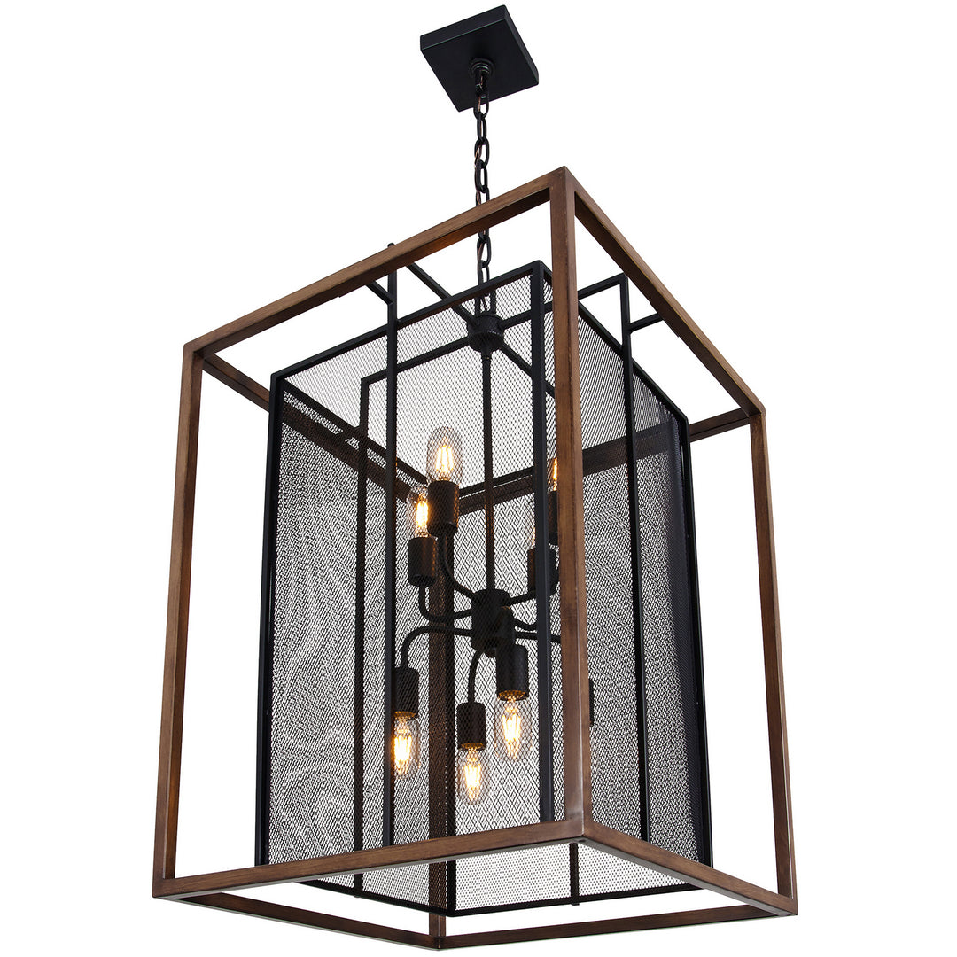 Varaluz Rio Lobo 285P08DOBL Pendant Light - Dark Oak/Black