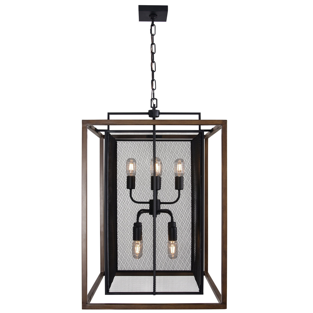 Varaluz Rio Lobo 285P08DOBL Pendant Light - Dark Oak/Black