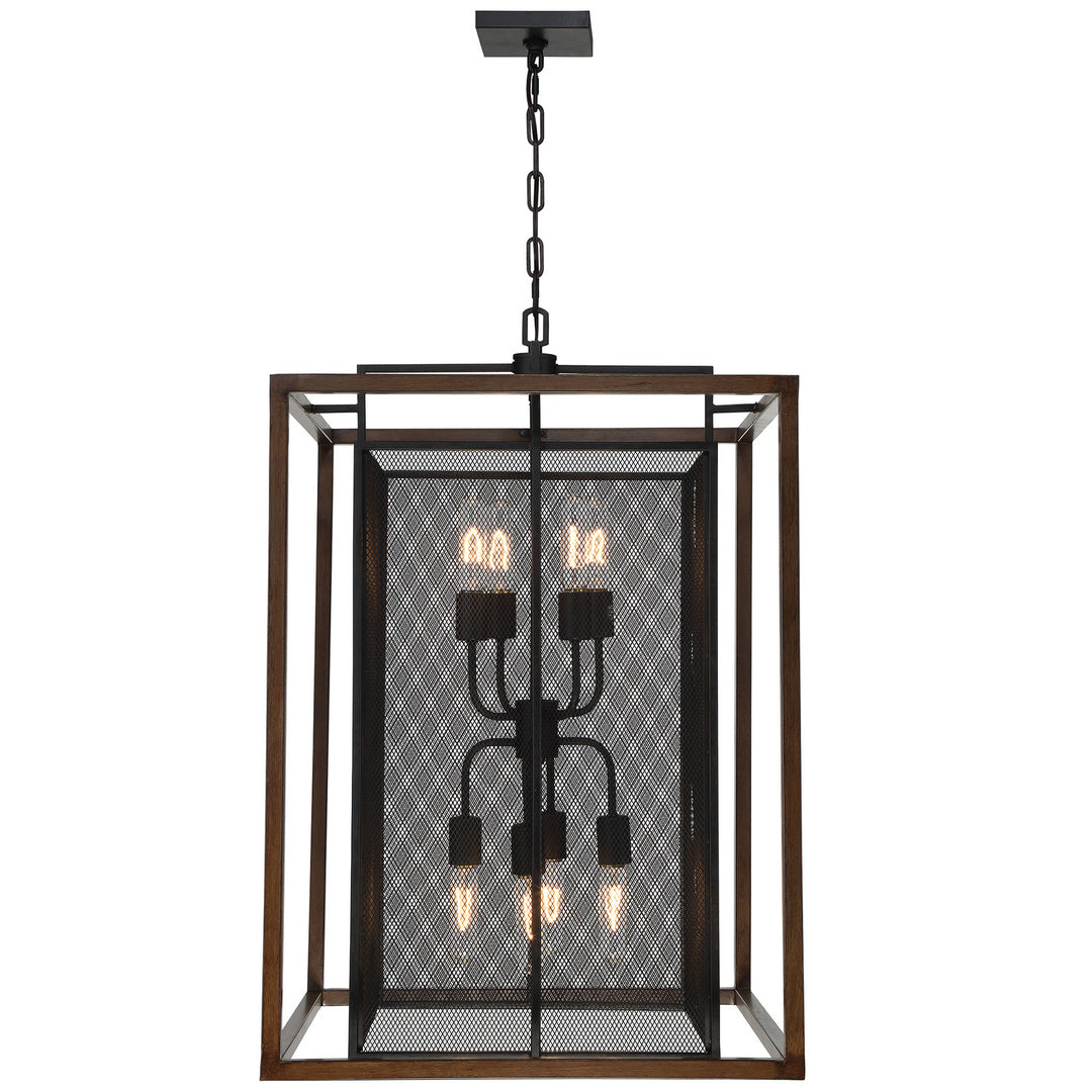 Varaluz Rio Lobo 285P08DOBL Pendant Light - Dark Oak/Black