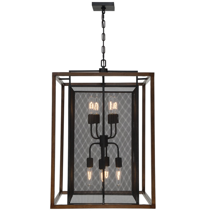 Varaluz Rio Lobo 285P08DOBL Pendant Light - Dark Oak/Black