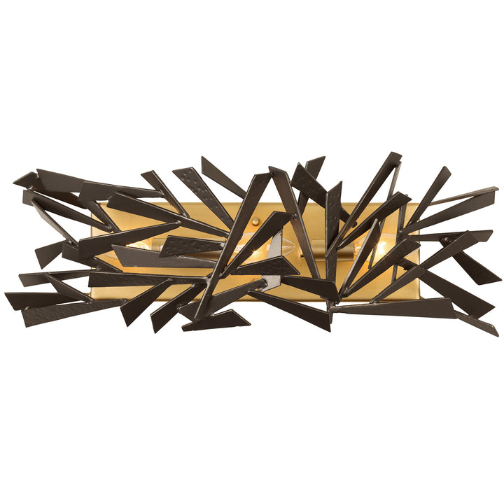 Varaluz Bermuda 286B03AGRB Bath Vanity Light 22 in. wide - Antique Gold/Rustic Bronze
