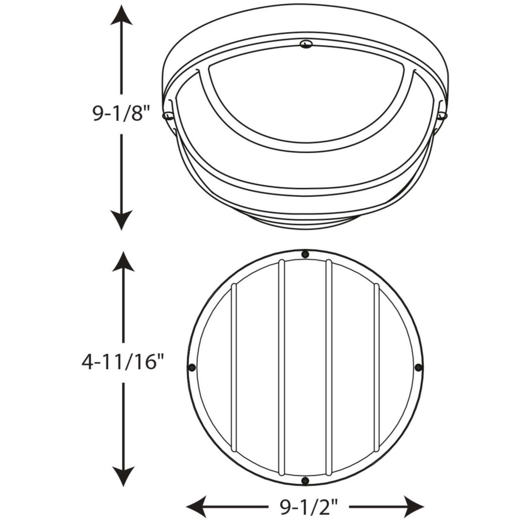 Progress Lighting P3650-3130K9 Bulkheads Led Led Flush Mount Outdoor Black