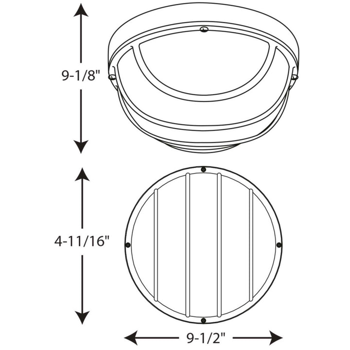Progress Lighting P3650-3130K9 Bulkheads Led Led Flush Mount Outdoor Black