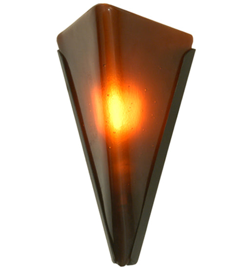 Meyda Tiffany Metro Fusion 81610 Wall Light - Amber/Dark Brze Border