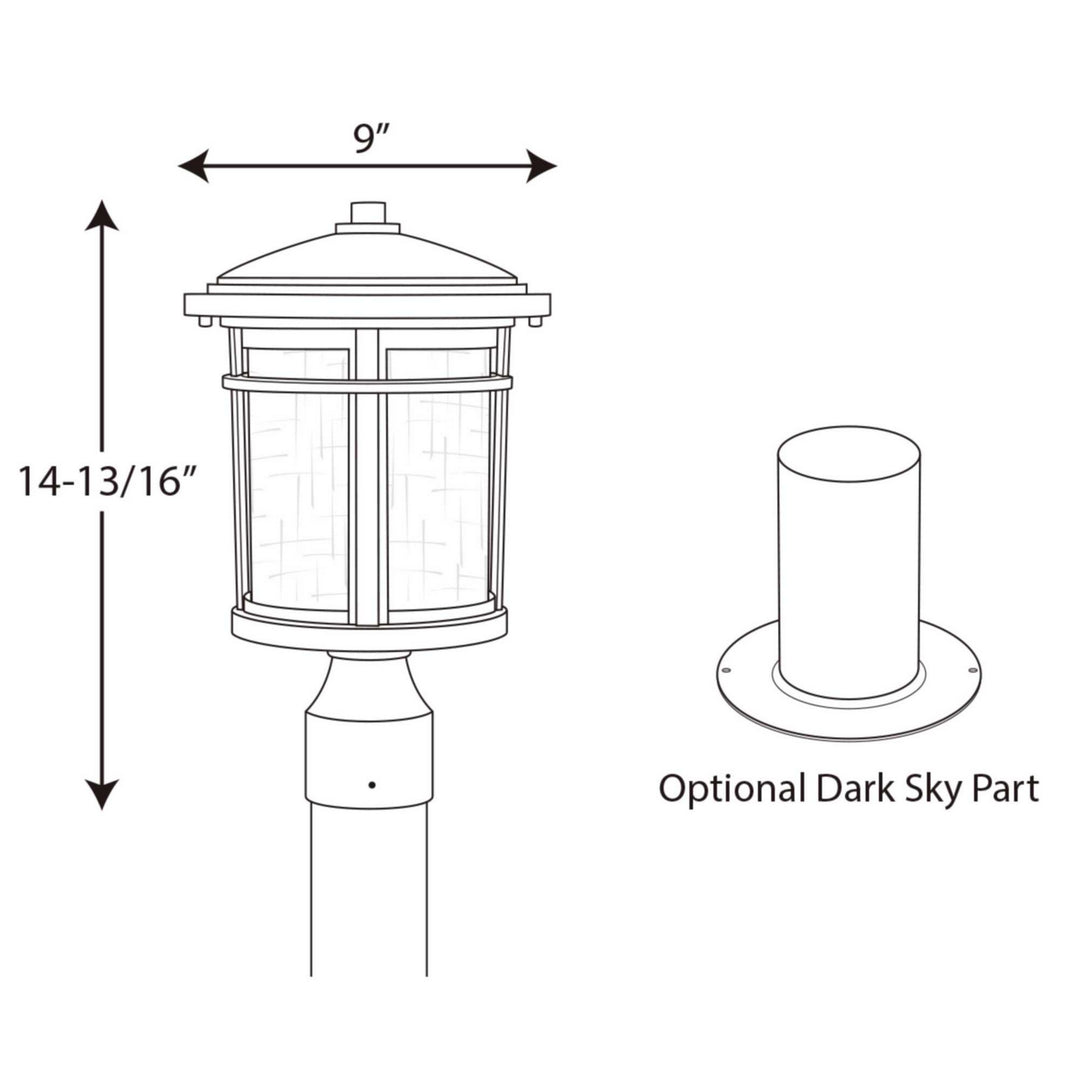 Progress Lighting P6424-31 Wish One Light Post Lantern Outdoor Black