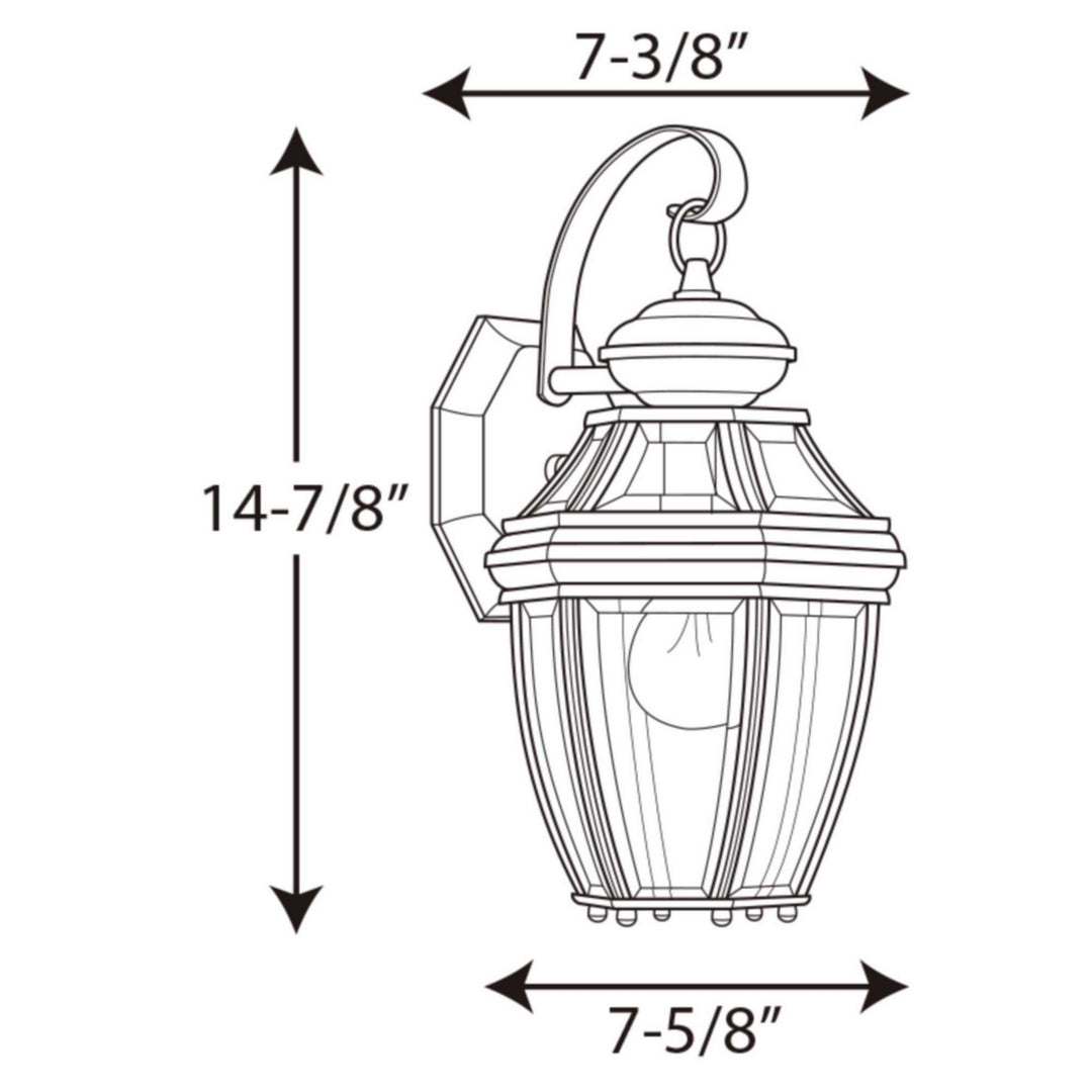 Progress Lighting P6610-31 New Haven One Light Wall Lantern Outdoor Black
