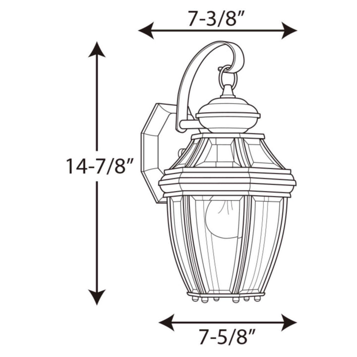 Progress Lighting P6610-31 New Haven One Light Wall Lantern Outdoor Black