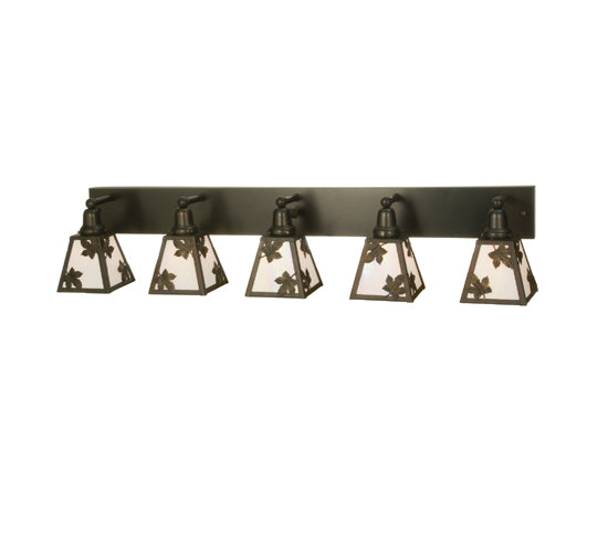 Meyda Tiffany Maple Leaf 81627 Bath Vanity Light 10 in. wide - Craftsman Brown