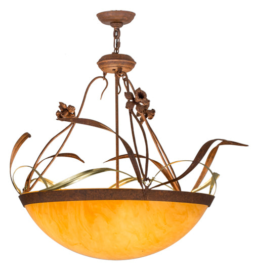 Meyda Tiffany Daffodil 81638 Pendant Light - Rust