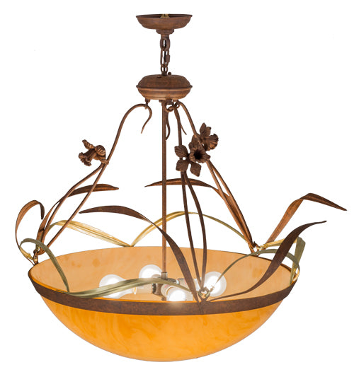 Meyda Tiffany Daffodil 81638 Pendant Light - Rust