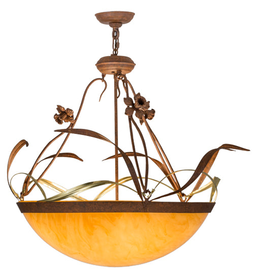 Meyda Tiffany Daffodil 81638 Pendant Light - Rust