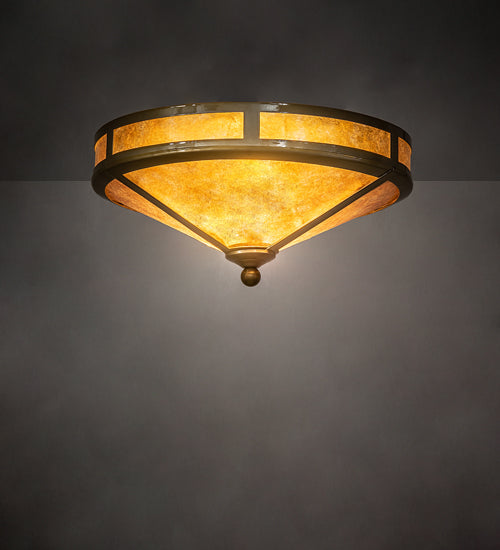 Meyda Tiffany Mission 81664 Ceiling Light - Transparent Brass