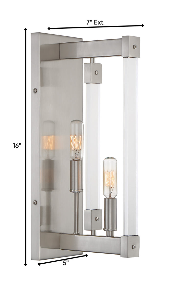 Varaluz Halcyon 292W02SN Wall Light - Satin Nickel