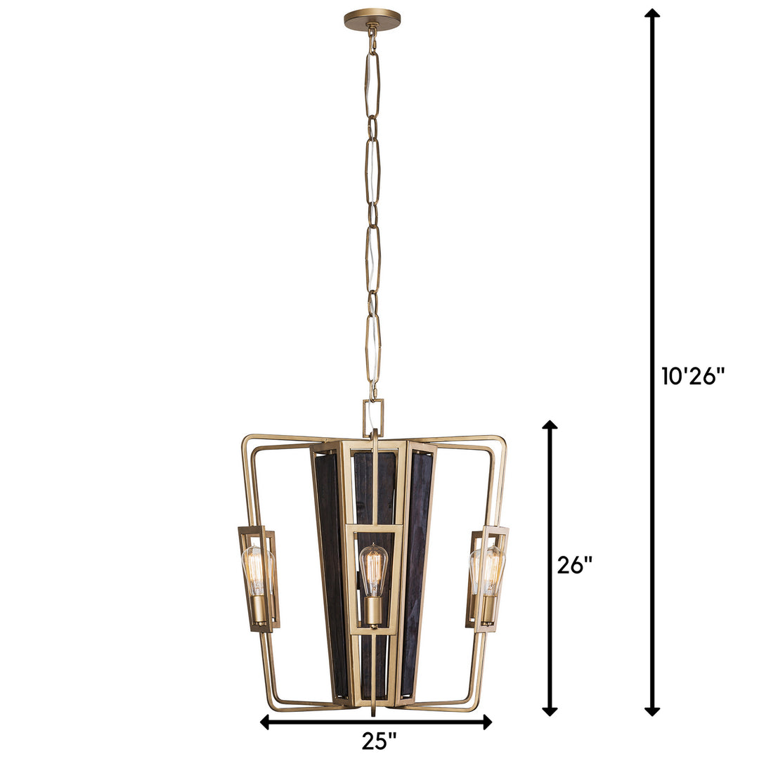 Varaluz Madeira 294C06RG Pendant Light - Rustic Gold