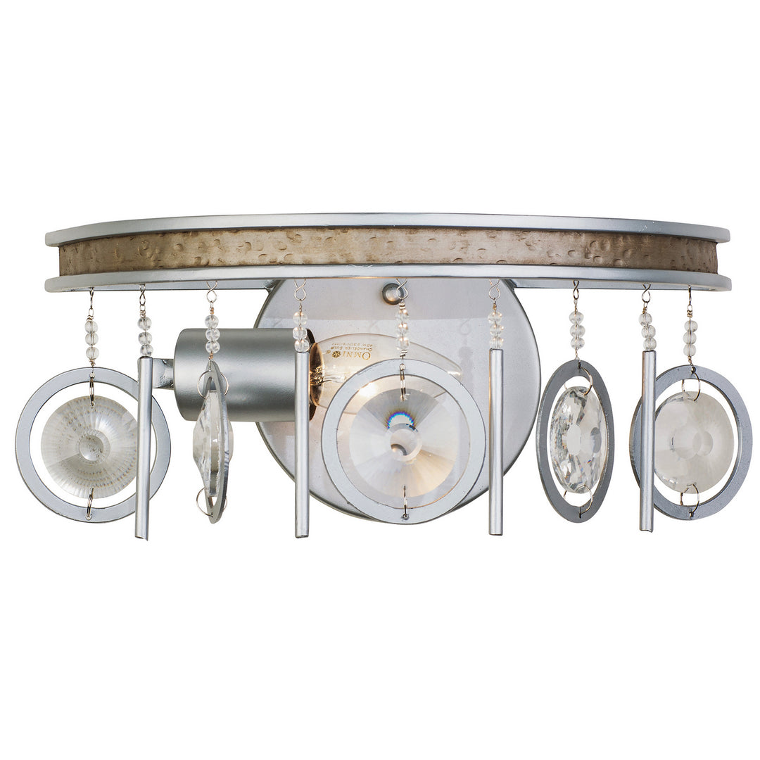Varaluz Charmed 296B01SICM Wall Sconce Light - Silver w/ Champagne Mist
