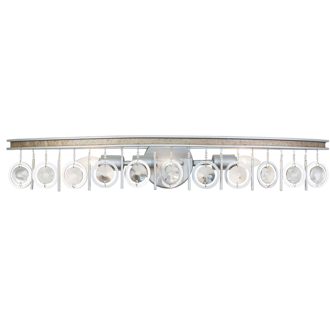 Varaluz Charmed 296B03SICM Bath Vanity Light 33 in. wide - Silver w/ Champagne Mist