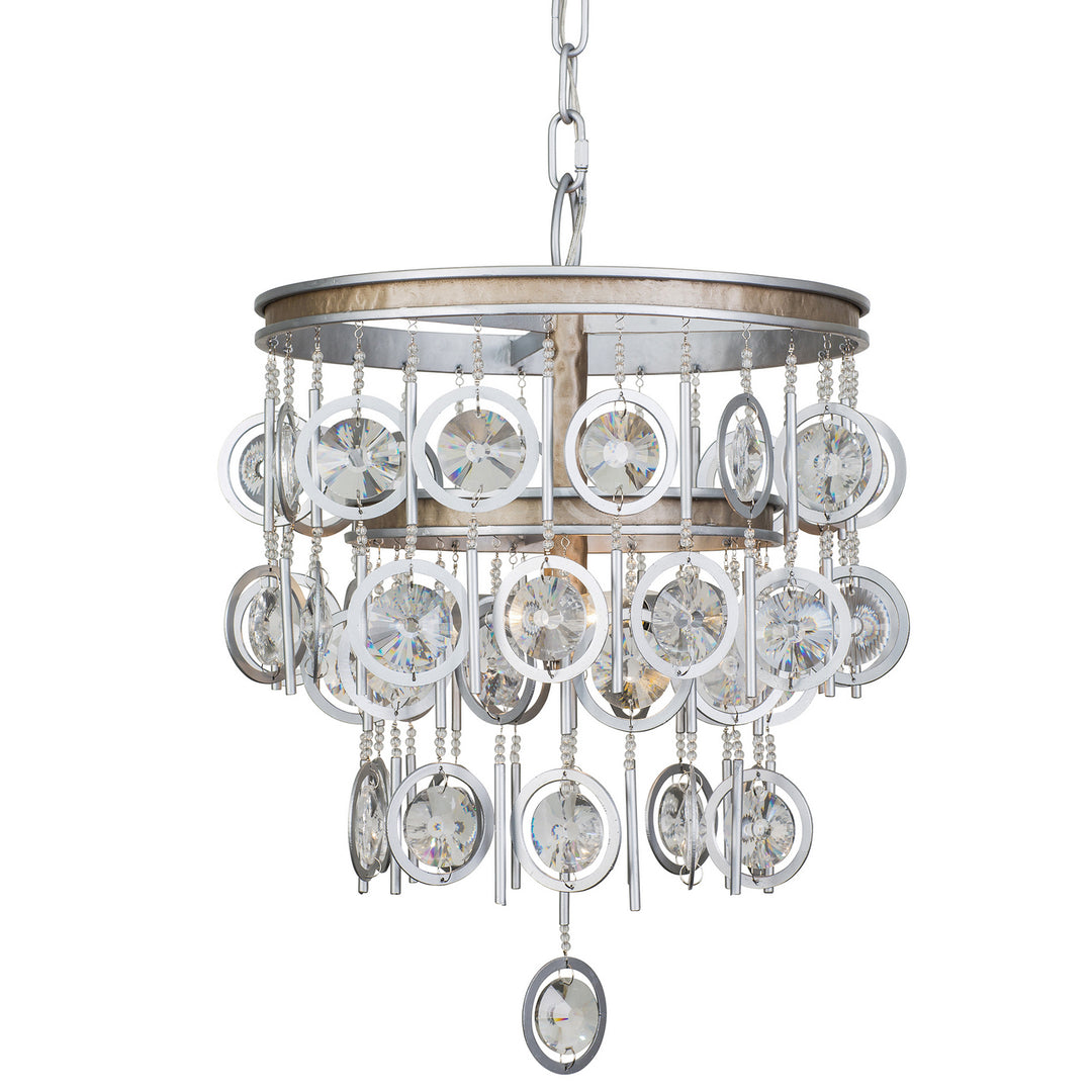 Varaluz Charmed 296P03SICM Pendant Light - Silver w/ Champagne Mist