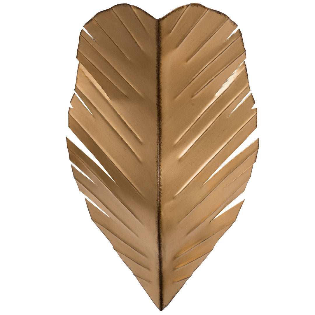 Varaluz Banana Leaf 901K02GO Wall Sconce Light - Gold/Dark Edging