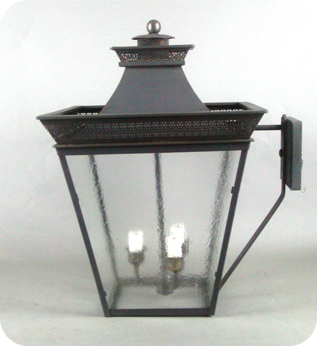 Genie House Lighting 42521DCS Bernard Three Light Wall Mount Outdoor Copper/Antique/Verde