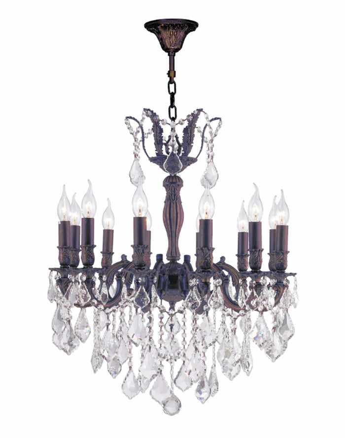 Worldwide Versailles W83339F24 Chandelier Light - Dark Bronze