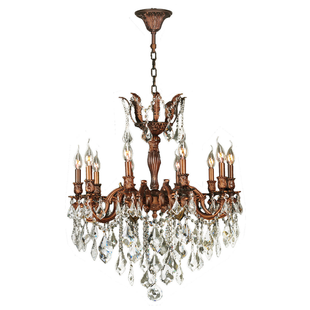 Worldwide Versailles W83340FG26 Chandelier Light - French Gold, DTwenty Six" H29", 10 Light, French Gold Finish, Clear Crystal"/