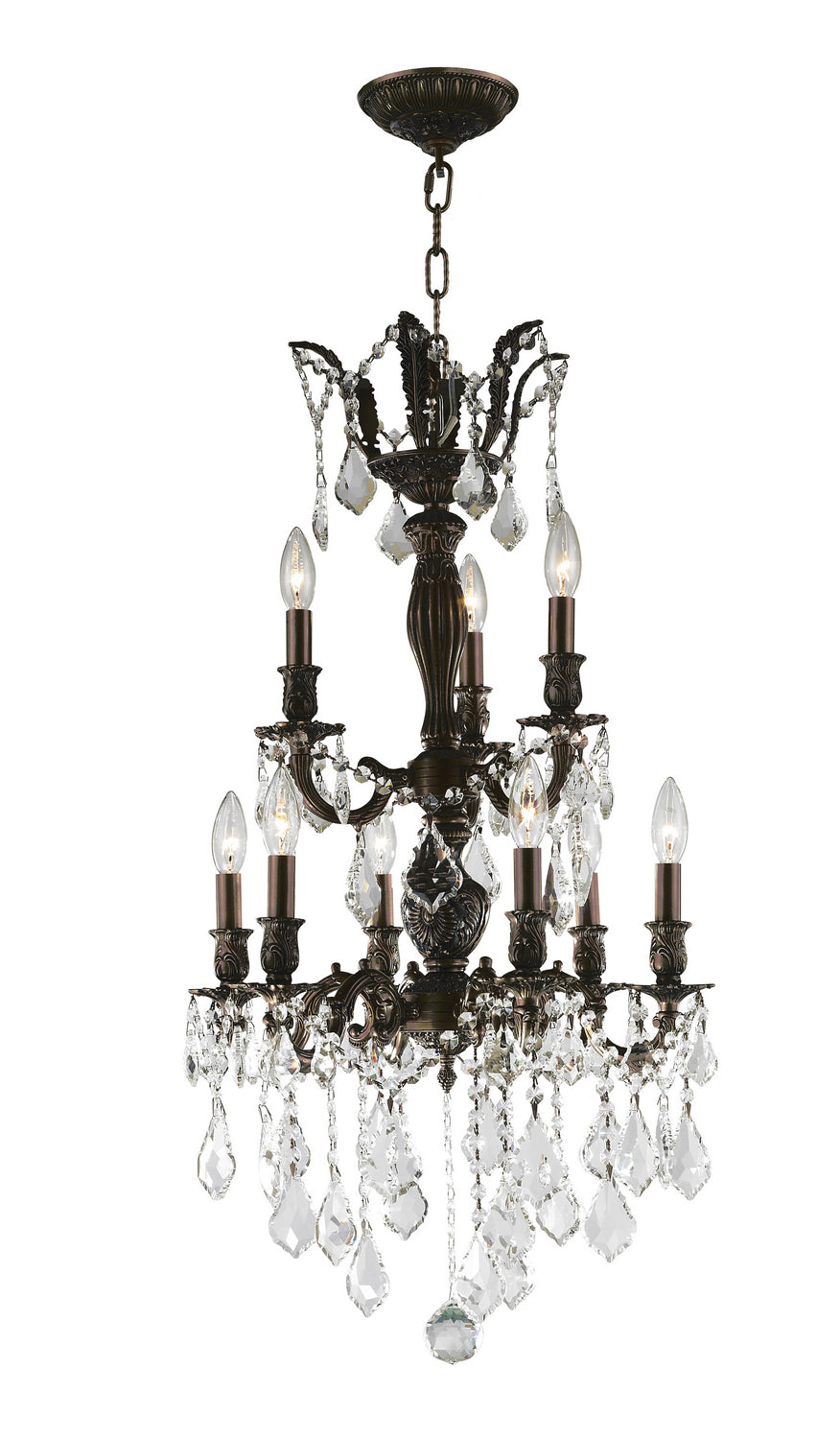 Worldwide Versailles W83342F19 Chandelier Light - Dark Bronze