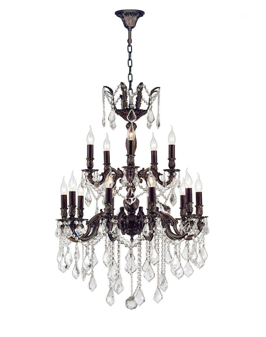 Worldwide Versailles W83348F24 Chandelier Light - Dark Bronze