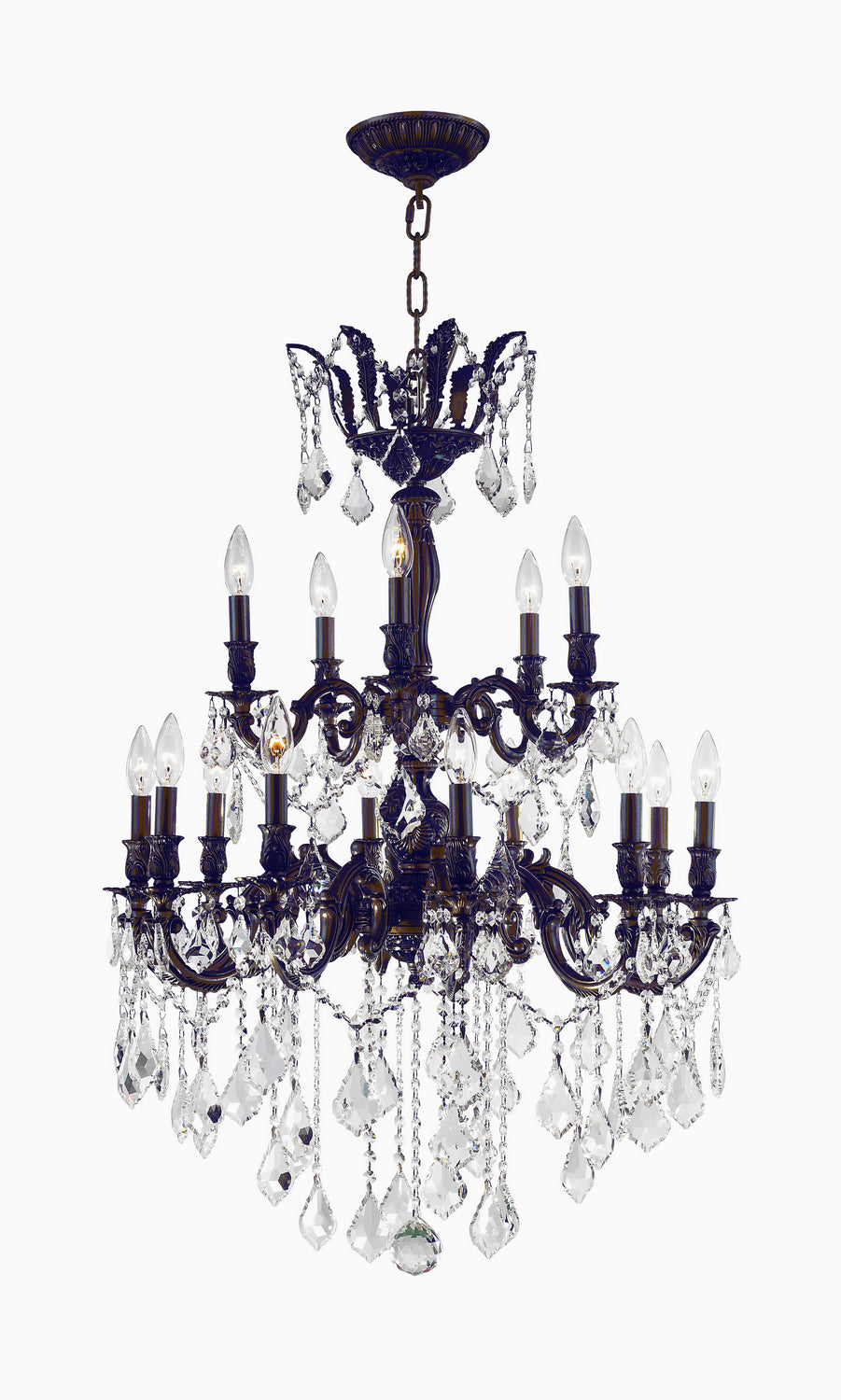 Worldwide Versailles W83349F27 Chandelier Light - Dark Bronze