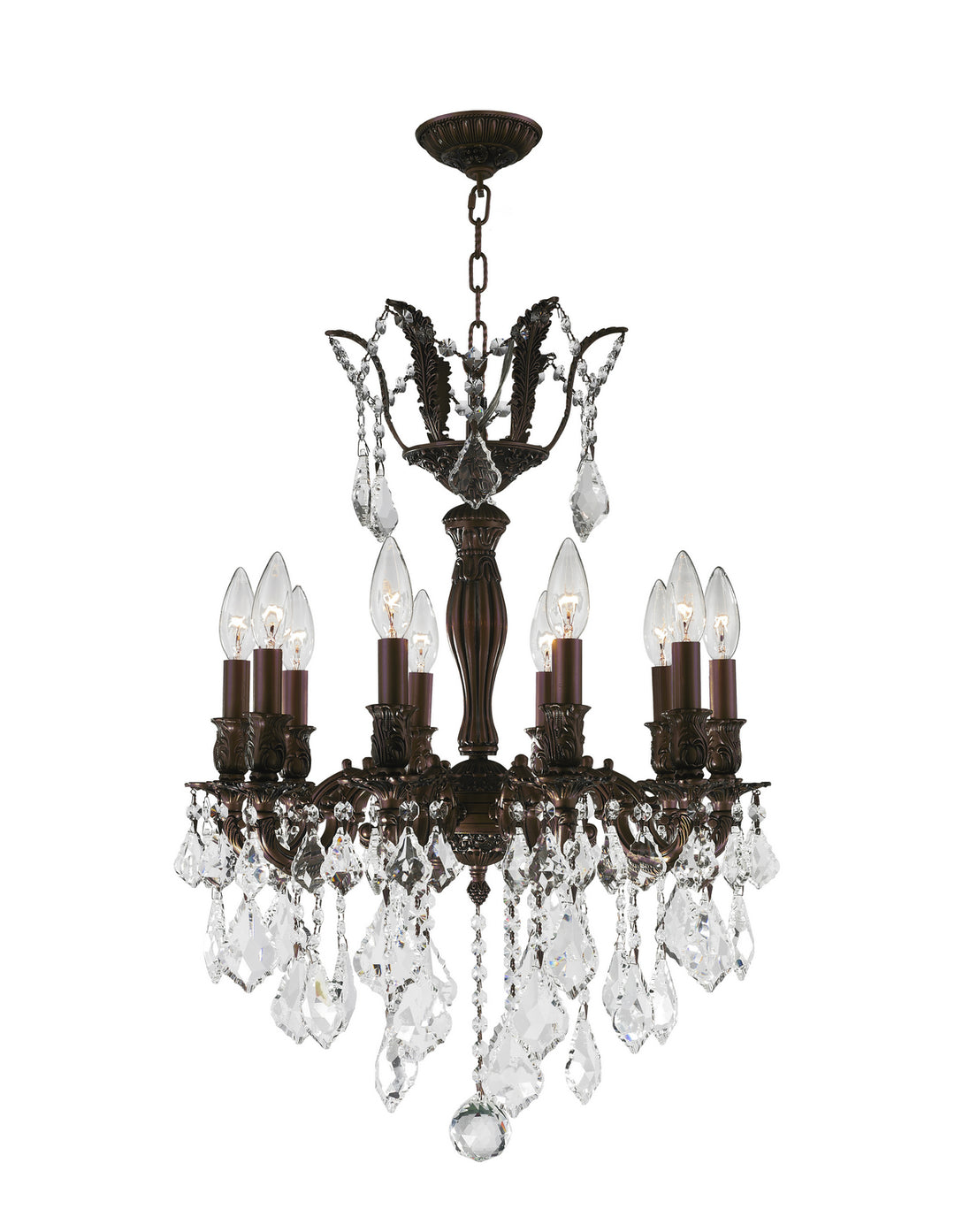 Worldwide Versailles W83335F19 Chandelier Light - Dark Bronze