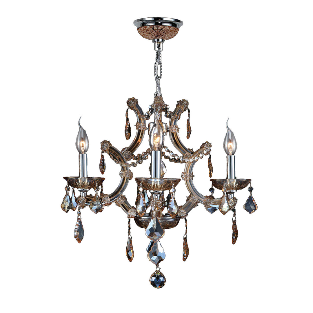 Worldwide Lyre W83115C19-AM Chandelier Light - Polished Chrome