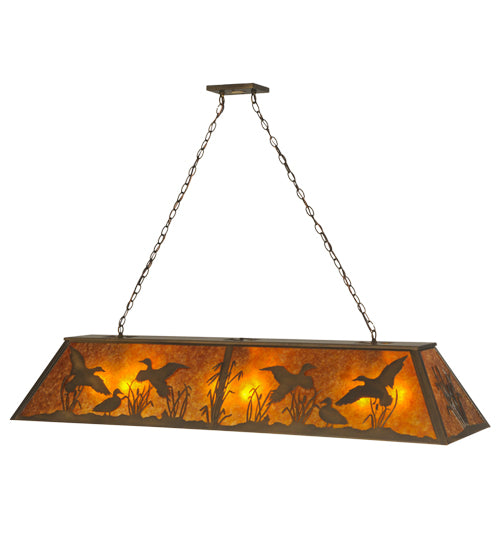 Meyda Tiffany Ducks In Flight 81741 Pendant Light - Antique Copper